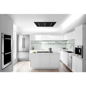 Opus Flush Fit Ceiling Hood 90x50 Black - Ducted Or Recirculated - VP-CH95BLK, Recirculation Version - Black - Viandpro