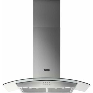 ZHC92352X 90cm Chimney Hood with Curved Glass - Stainless Steel - Zanussi