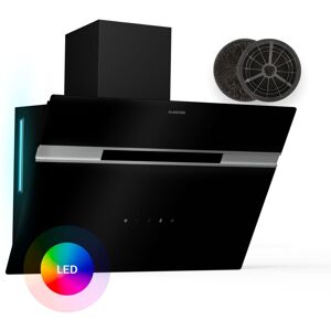 Klarstein - Alina 60 Angled Cooker Hood - 600m³/h Air Flow, Touch Panel, led Backlighting, Quiet 63dB, Energy Class a, Black, Ducted & Recirculating Klarstein - Alina 60 Angled Cooker Hood - 600m³/h Air Flow, Touch Panel, led Backlighting, Quiet 63dB, Energy Class a, Black, Ducted & Recirculating