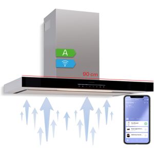 Klarstein Cooker Hood, Extractor Fan for Kitchen w/ Dishwasher Safe Aluminium Grease Filter, 577m³/h Airflow, LEDs, Touch Controls Cooker Hoods, Wall Klarstein Cooker Hood, Extractor Fan for Kitchen w/ Dishwasher Safe Aluminium Grease Filter, 577m³/h Airflow, LEDs, Touch Controls Cooker Hoods, Wall