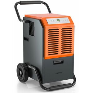 Costway - 63L Commercial Dehumidifier Industrial Dehumidifier 5.5L Water Tank Portable