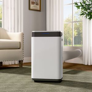 Livingandhome - White 20L Dehumidifier with Wheels and WiFi