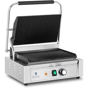 Royal Catering - Contact Grill Panini Grill Sandwich Grill 2,200 w 50-300 °c 33x22cm Ribbed