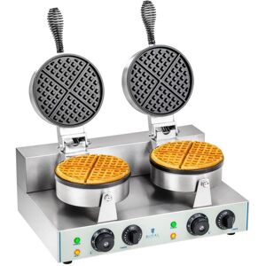 Royal Catering - Maker Commercial 2600 w 300° c 8 Waffles Round Waffle Baker Grill Machine