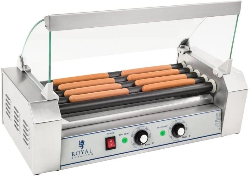 ROYAL CATERING Rollers Sausage Roaster Gastro Hotdog Maker Teflon Sausage Grill 5