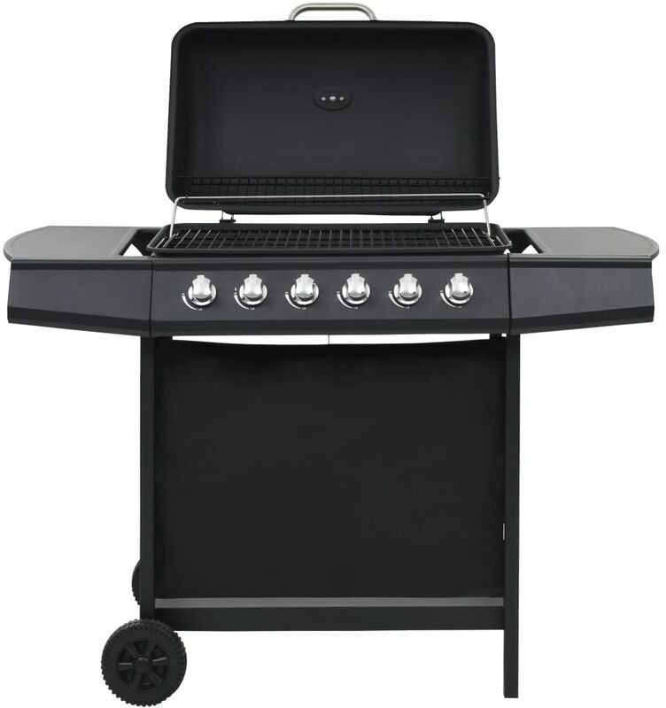 BERKFIELD HOME Royalton Gas bbq Grill with 6 Cooking Zones Steel Black