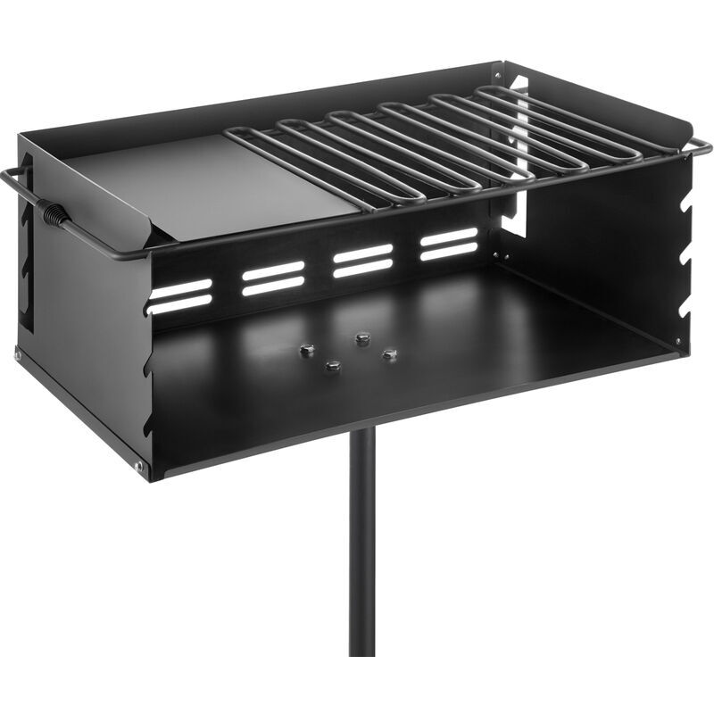 VEVOR Outdoor Park Style Grill Park Style Charcoal Grill Carbon Steel Park Style bbq Grill Adjustable Park Charcoal Grill with Stainless Steel Grate