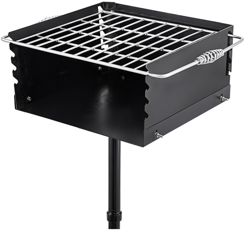 VEVOR Outdoor Park Style Grill Park Style Charcoal Grill Carbon Steel Park Style bbq Grill Adjustable Park Charcoal Grill with Stainless Steel Grate