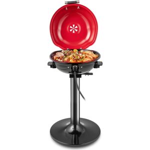 Costway - Electric bbq Grill Portable Standing Grill w/Grilling Rack-Red Costway - Electric bbq Grill Portable Standing Grill w/Grilling Rack-Red