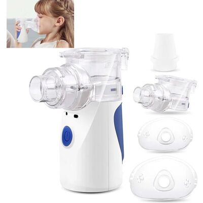 SNQ Nebulizer inhaler for children and adults, USB-C rechargeable, with mask and mouthpiece, quiet, portable, suitable for home and travel, blue SNQ Nebulizer inhaler for children and adults, USB-C rechargeable, with mask and mouthpiece, quiet, portable, suitable for home and travel, blue