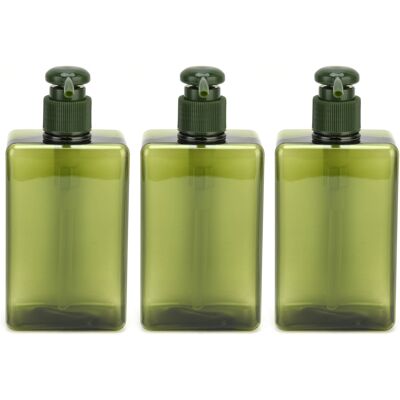 STUNACY 3pcs 280ml Pump Bottle Empty Lotion Shampoo Liquid Soap Container Leakproof Press Bottle Blackish Green STUNACY 3pcs 280ml Pump Bottle Empty Lotion Shampoo Liquid Soap Container Leakproof Press Bottle Blackish Green