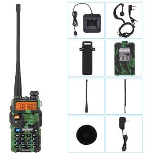 Denuotop - 1.5' lcd 5W 144146MHz / 430440MHz Dual Band Walkie Talkie with 1-LED Flashlight Camouflage Color