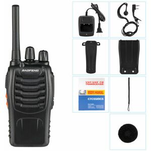 Osuper - BF-888S 1500mAh Ultra Long Standby Walkie Talkie eu Standard Black Pack of 1