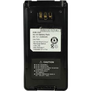 Battery Replacement for Kenwood KNB-31A, KNB-32N, KNB-33L for Radio, Walkie-Talkie (2100mAh, 7.2V, NiMH) - Vhbw