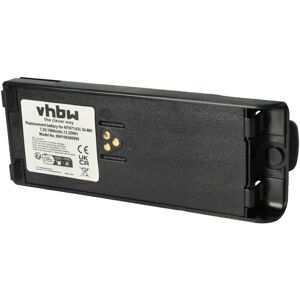 Battery Replacement for Motorola NTN7143, NTN7143A, NTN7143B for Radio, Walkie-Talkie (1800mAh, 7.5 v, Li-ion) + Belt Clip - Vhbw