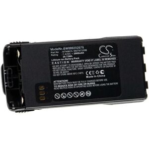 Battery Replacement for Motorola NTN9858R, NTN9858A, NTN9858AR, NTN9858B, NTN9858C, NTN9859 for Radio, Walkie-Talkie (2800mAh, 7.4V, Li-Ion) - Vhbw