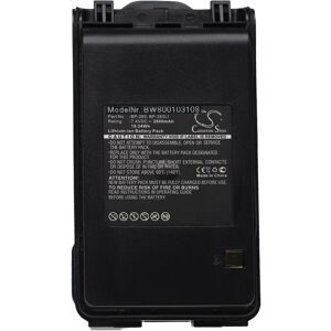 vhbw Replacement Battery compatible with Icom IC-F4108D, IC-S70 Radio, Walkie-Talkie (2500mAh, 7.4V, Li-Ion) + Belt Clip