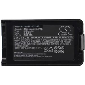 Replacement Battery compatible with Kenwood NX-220, NX-320, NX3200, NX3220, NX-3220, NX3300, NX3320, NX-3320 Radio, Walkie-Talkie (3,300mAh) - Vhbw