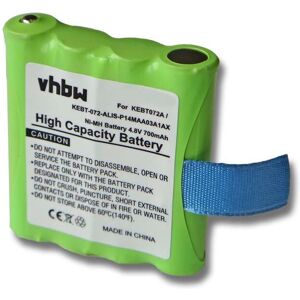 Replacement Battery compatible with Motorola Talkabout T40, T80 Extreme, tlkr 3, tlkr 5, tlkr 6, xt, xtb, xtk Radio (700 mAh, 4.8 v, NiMH) - Vhbw