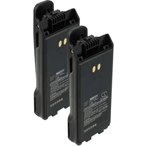vhbw 2x Battery Replacement for BearCom for Radio, Walkie-Talkie (2250 mAh, 7.4 V, Li-Ion) + Belt Clip