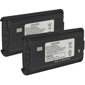 vhbw 2x Battery Replacement for Kenwood KNB-29A, KNB-29, BPKNB45LI, BPKNB29MHXT-1, BPKNB29MH for Radio, Walkie-Talkie (1600 mAh, 7.2 V, NiMH)