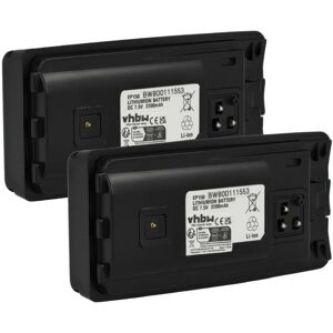 vhbw 2x Battery Replacement for Motorola RLN6306A, RLN6308, RLN6351 for Radio, Walkie-Talkie (2200 mAh, 7.5 V, Li-Ion) + Belt Clip