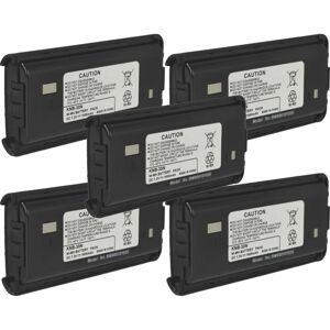 vhbw 5x Battery Replacement for Kenwood KSC-31, KNB-53N, KNB-53, KNB-30N, KNB-30A, KNB-30, KNB-29N for Radio, Walkie-Talkie (1600 mAh, 7.2 V, NiMH)
