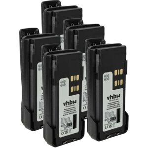 vhbw 5x Battery Replacement for Motorola PMNN4491AR for Radio, Walkie-Talkie (3000mAh, 7.2 V, Li-ion) + Belt Clip