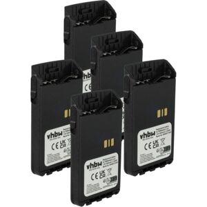 Vhbw - 5x Battery Replacement for Motorola PMNN4511A, PMNN4440, PMNN4502A, PMNN4440AR for Radio, Walkie-Talkie (1600 mAh, 7.4 v, Li-Ion)