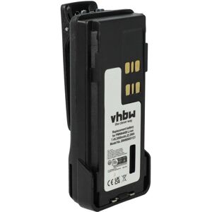Vhbw - 1x Battery Replacement for Motorola PMNN4490B, PMNN4490A, PMNN4491 for Radio, Walkie-Talkie (3000mAh, 7.4 v, Li-Ion) + Belt Clip