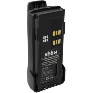 1x Battery Replacement for Motorola PMNN4491B, PMNN4543, PMNN4493 for Radio, Walkie-Talkie (3350mAh, 7.4 v, Li-Ion) + Belt Clip - Vhbw
