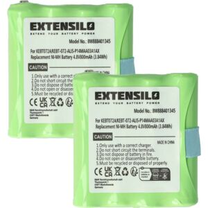 Extensilo - 2x Battery compatible with MicroTalk 80, 85, 100, 110, 115, 200, 300, PR500, PR900 Radio, Walkie-Talkie (800mAh, 4.8 v, NiMH) Extensilo - 2x Battery compatible with MicroTalk 80, 85, 100, 110, 115, 200, 300, PR500, PR900 Radio, Walkie-Talkie (800mAh, 4.8 v, NiMH)