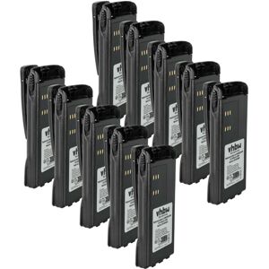 vhbw 10x Battery compatible with Motorola MTX850.LS, MTX850, MTX850LS, MTX8250-LS Radio, Walkie-Talkie (1500 mAh, 7.2 V, NiMH) + Belt Clip vhbw 10x Battery compatible with Motorola MTX850.LS, MTX850, MTX850LS, MTX8250-LS Radio, Walkie-Talkie (1500 mAh, 7.2 V, NiMH) + Belt Clip