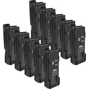 vhbw 10x Battery Replacement for Motorola PMNN4491B, PMNN4493, PMNN4491 for Radio, Walkie-Talkie (2200 mAh, 7.4 V, Li-Ion) + Belt Clip vhbw 10x Battery Replacement for Motorola PMNN4491B, PMNN4493, PMNN4491 for Radio, Walkie-Talkie (2200 mAh, 7.4 V, Li-Ion) + Belt Clip
