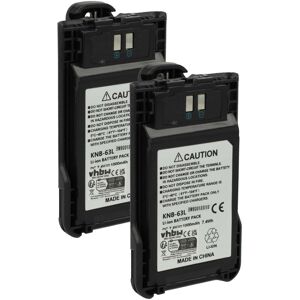 Vhbw - 2x Battery compatible with Kenwood TK-2000T2, TK-2000K, TK-2000T, TK-2000M Radio, Walkie-Talkie (1000 mAh, 7.4 v, Li-Ion) + Belt Clip Vhbw - 2x Battery compatible with Kenwood TK-2000T2, TK-2000K, TK-2000T, TK-2000M Radio, Walkie-Talkie (1000 mAh, 7.4 v, Li-Ion) + Belt Clip