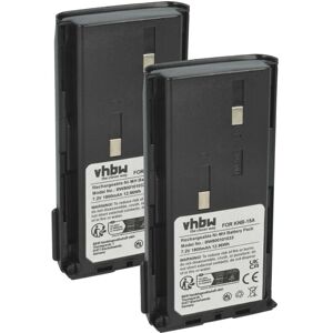vhbw 2x Battery Replacement for Kenwood KNB-15a, KNB20N, KNB20, KNB-15h, KNB-14a for Radio, Walkie-Talkie (1800 mAh, 7.2 V, NiMH) vhbw 2x Battery Replacement for Kenwood KNB-15a, KNB20N, KNB20, KNB-15h, KNB-14a for Radio, Walkie-Talkie (1800 mAh, 7.2 V, NiMH)