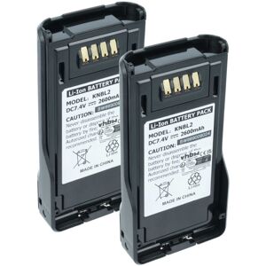 vhbw 2x Battery Replacement for Kenwood KNB-N4, KNB-N4M for Radio, Walkie-Talkie (2600 mAh, 7.4 V, Li-Ion) vhbw 2x Battery Replacement for Kenwood KNB-N4, KNB-N4M for Radio, Walkie-Talkie (2600 mAh, 7.4 V, Li-Ion)