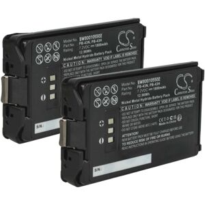 vhbw 2x Battery Replacement for Kenwood PB-43N, PB-43 for Radio, Walkie-Talkie (1800 mAh, 7.2 V, NiMH) vhbw 2x Battery Replacement for Kenwood PB-43N, PB-43 for Radio, Walkie-Talkie (1800 mAh, 7.2 V, NiMH)