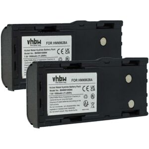 vhbw 2x Battery Replacement for Motorola PMNN4005, HNN9808B, WPNN4040 for Radio, Walkie-Talkie (1500 mAh, 7.5 V, NiMH) + Belt Clip vhbw 2x Battery Replacement for Motorola PMNN4005, HNN9808B, WPNN4040 for Radio, Walkie-Talkie (1500 mAh, 7.5 V, NiMH) + Belt Clip