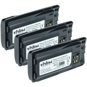 vhbw 3x Battery Replacement for Motorola PMNN4453R, PMNN4453, PMNN4434AR for Radio, Walkie-Talkie (3500 mAh, 3.7 V, Li-Ion) vhbw 3x Battery Replacement for Motorola PMNN4453R, PMNN4453, PMNN4434AR for Radio, Walkie-Talkie (3500 mAh, 3.7 V, Li-Ion)