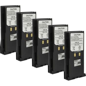vhbw 5x Battery Replacement for Kenwood KNB-52N, KNB-22N, KNB-21N, KNB-17N, KNB-17A, KNB-16A for Radio, Walkie-Talkie (2100 mAh, 7.2 V, NiMH) vhbw 5x Battery Replacement for Kenwood KNB-52N, KNB-22N, KNB-21N, KNB-17N, KNB-17A, KNB-16A for Radio, Walkie-Talkie (2100 mAh, 7.2 V, NiMH)