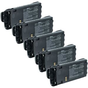vhbw 5x Battery Replacement for Motorola NNTN5510DR, NNTN5510CR for Radio, Walkie-Talkie (1500 mAh, 7.4 V, Li-Ion) + Belt Clip vhbw 5x Battery Replacement for Motorola NNTN5510DR, NNTN5510CR for Radio, Walkie-Talkie (1500 mAh, 7.4 V, Li-Ion) + Belt Clip
