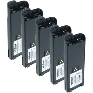 vhbw 5x Battery Replacement for Motorola NTN7144, NTN7144CR, NTN7144B, NTN7144A for Radio, Walkie-Talkie (1200 mAh, 7.4 V, Li-Ion) vhbw 5x Battery Replacement for Motorola NTN7144, NTN7144CR, NTN7144B, NTN7144A for Radio, Walkie-Talkie (1200 mAh, 7.4 V, Li-Ion)
