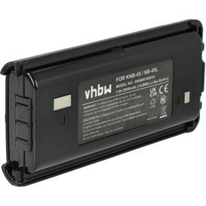 Vhbw - Battery Replacement for Kenwood KNB-45, KNB-45L, KNB-45Li for Radio, Walkie-Talkie (2000mAh, 7.4V, Li-Ion) Vhbw - Battery Replacement for Kenwood KNB-45, KNB-45L, KNB-45Li for Radio, Walkie-Talkie (2000mAh, 7.4V, Li-Ion)
