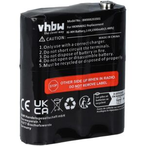 Vhbw - Replacement Battery compatible with Motorola MR350R, MJ27OR, MJ430R, MR350, MR350RPP, MR350RVP Radio, Walkie-Talkie (1500 mAh, 3.6 v, NiMH) Vhbw - Replacement Battery compatible with Motorola MR350R, MJ27OR, MJ430R, MR350, MR350RPP, MR350RVP Radio, Walkie-Talkie (1500 mAh, 3.6 v, NiMH)