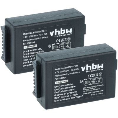 Vhbw 2x Battery Compatible With Motorola 3 Model C, 3 Model S Handheld Mobile Computer (2000 Mah, 3.7 V, Li-ion) Vhbw 2x Battery Compatible With Motorola 3 Model C, 3 Model S Handheld Mobile Computer (2000 Mah, 3.7 V, Li-ion)