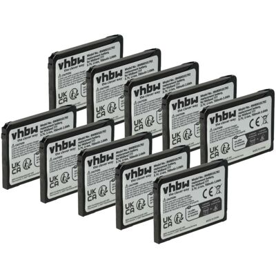 vhbw 10x Battery compatible with Midland PMR446, PMR446+, 777 Radio, Walkie-Talkie (700 mAh, 3.7 V, Li-Ion) vhbw 10x Battery compatible with Midland PMR446, PMR446+, 777 Radio, Walkie-Talkie (700 mAh, 3.7 V, Li-Ion)
