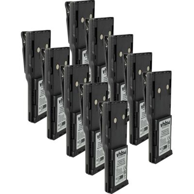 vhbw 10x Battery compatible with Motorola GP88, GP600, GTX800, GT-2050, GP88S Radio, Walkie-Talkie (1800 mAh, 7.5 V, NiMH) + Belt Clip vhbw 10x Battery compatible with Motorola GP88, GP600, GTX800, GT-2050, GP88S Radio, Walkie-Talkie (1800 mAh, 7.5 V, NiMH) + Belt Clip