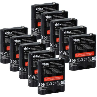 vhbw 10x Battery compatible with Motorola Talkabout T5710, T5550, T5600, T5622, T5720, T5700, T5620 Radio, Walkie-Talkie (1500 mAh, 3.6 V, NiMH) vhbw 10x Battery compatible with Motorola Talkabout T5710, T5550, T5600, T5622, T5720, T5700, T5620 Radio, Walkie-Talkie (1500 mAh, 3.6 V, NiMH)
