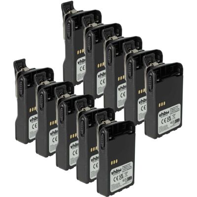 vhbw 10x Battery Replacement for Motorola JMNN4023BR, JMNN4023, JMNN4024 for Radio, Walkie-Talkie (2600 mAh, 7.2 V, Li-Ion) + Belt Clip vhbw 10x Battery Replacement for Motorola JMNN4023BR, JMNN4023, JMNN4024 for Radio, Walkie-Talkie (2600 mAh, 7.2 V, Li-Ion) + Belt Clip